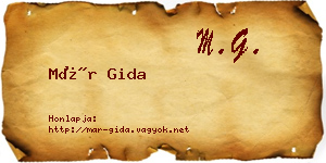 Már Gida névjegykártya